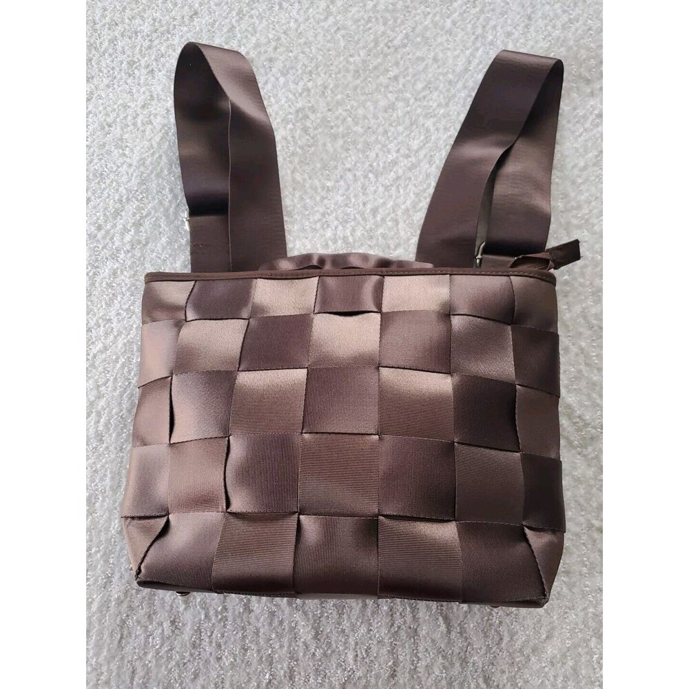 Elegant Brown Woven Backpack